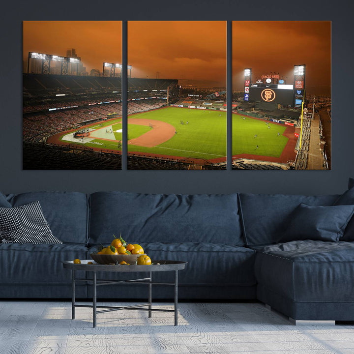 Oracle Park Stadium Wall Art Canvas Print