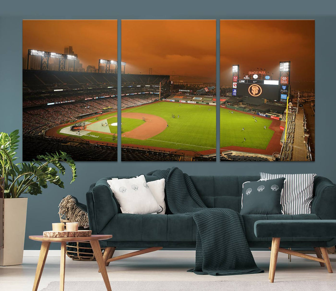 Oracle Park Stadium Wall Art Canvas Print