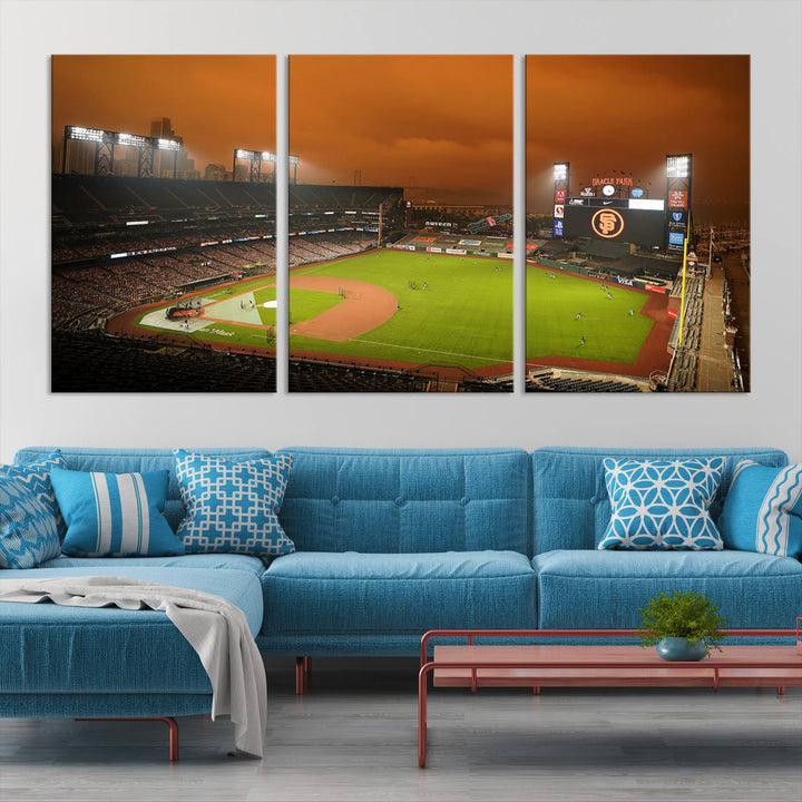 Oracle Park Stadium Wall Art Canvas Print