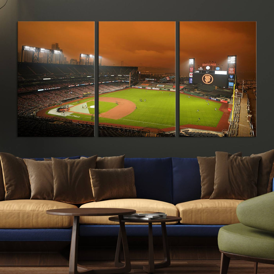 Oracle Park Stadium Wall Art Canvas Print