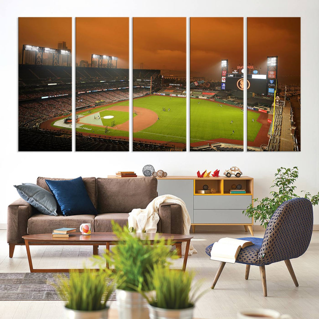 Oracle Park Stadium Wall Art Canvas Print