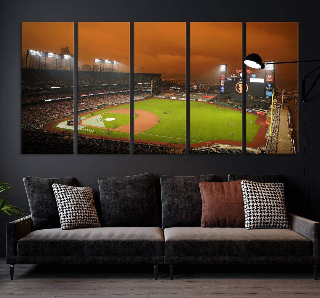 Oracle Park Stadium Wall Art Canvas Print