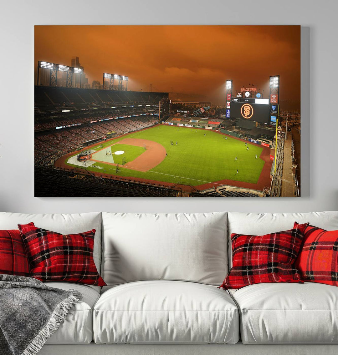 Oracle Park Stadium Wall Art Canvas Print