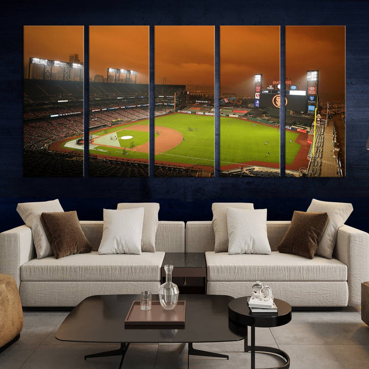 Oracle Park Stadium Wall Art Canvas Print