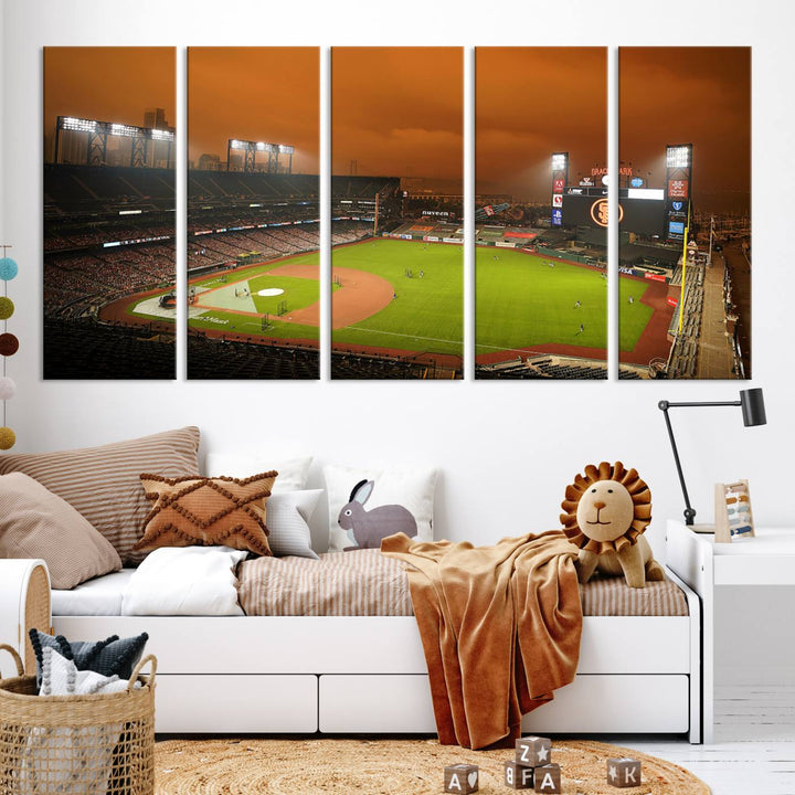 Oracle Park Stadium Wall Art Canvas Print