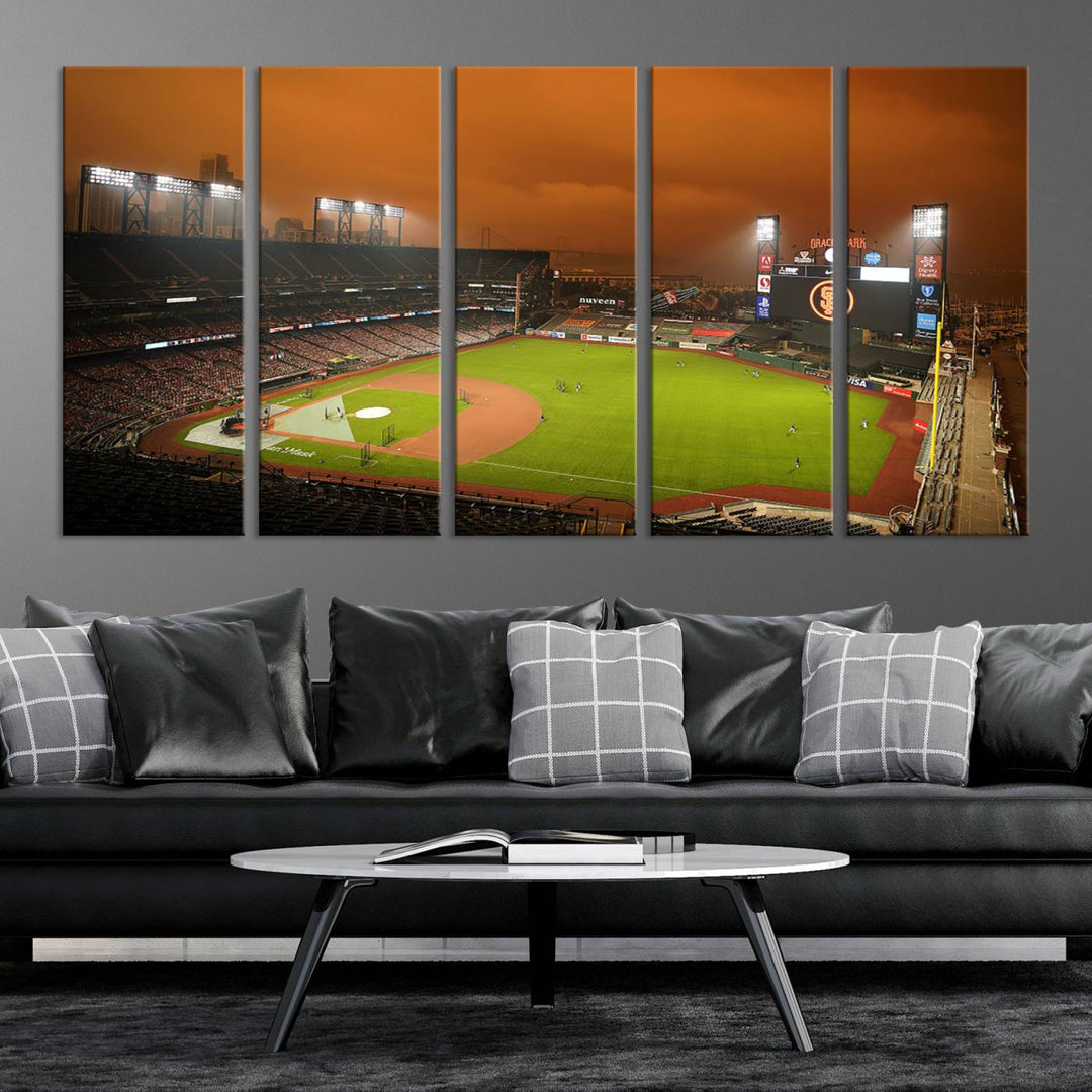 Oracle Park Stadium Wall Art Canvas Print