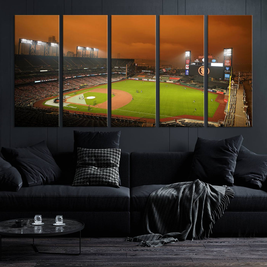 Oracle Park Stadium Wall Art Canvas Print