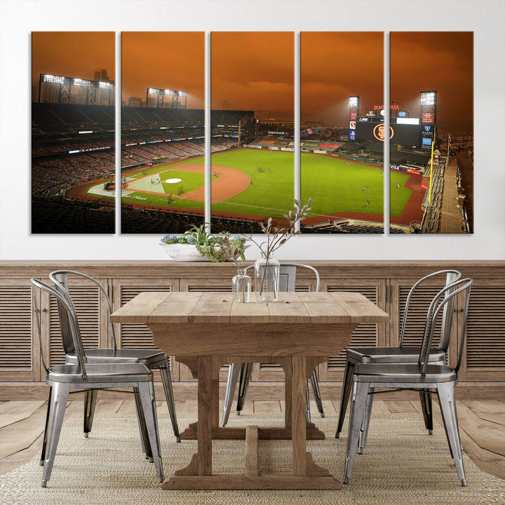 Oracle Park Stadium Wall Art Canvas Print