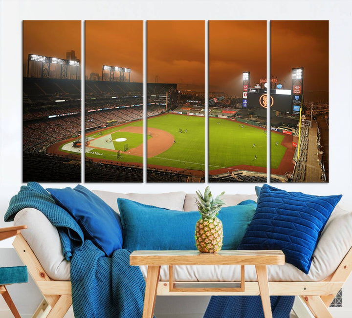 Oracle Park Stadium Wall Art Canvas Print