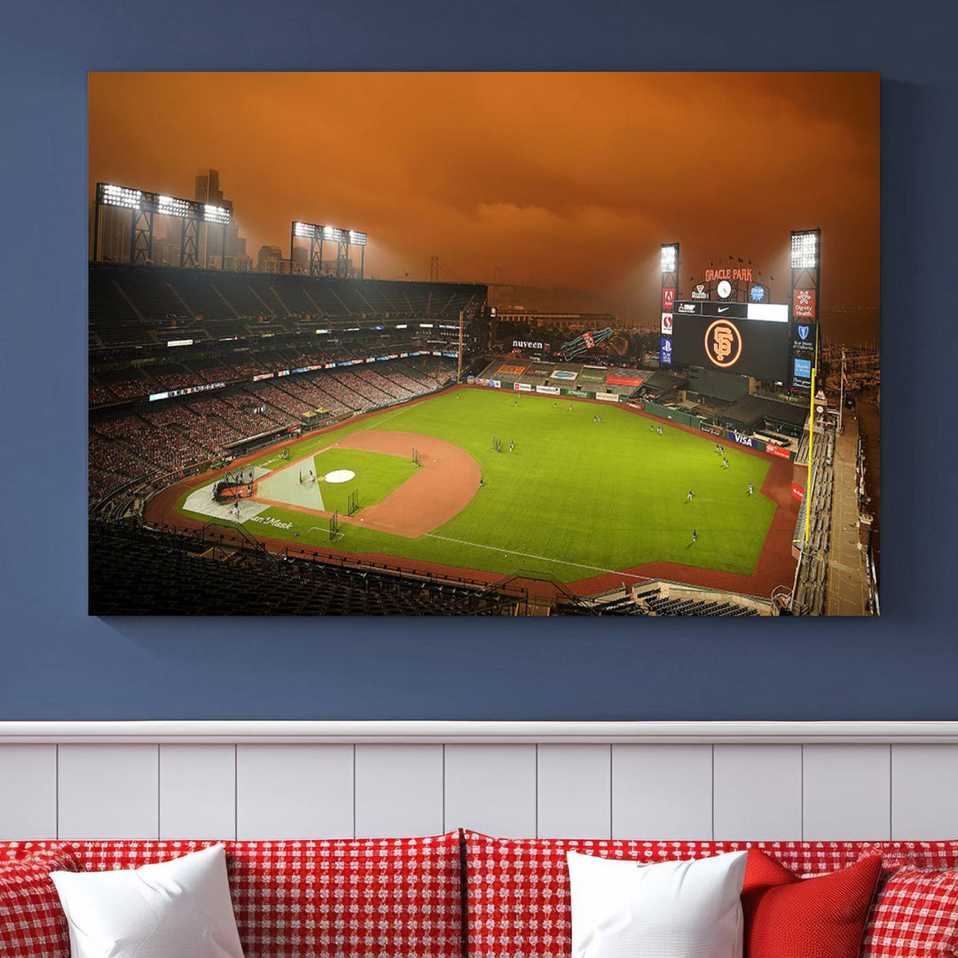 Oracle Park Stadium Wall Art Canvas Print