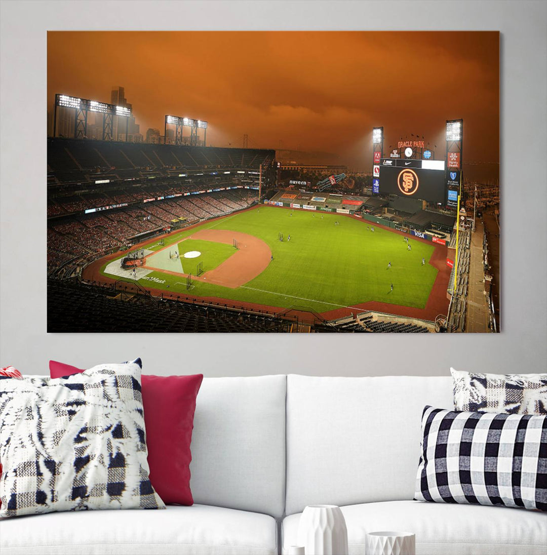 Oracle Park Stadium Wall Art Canvas Print