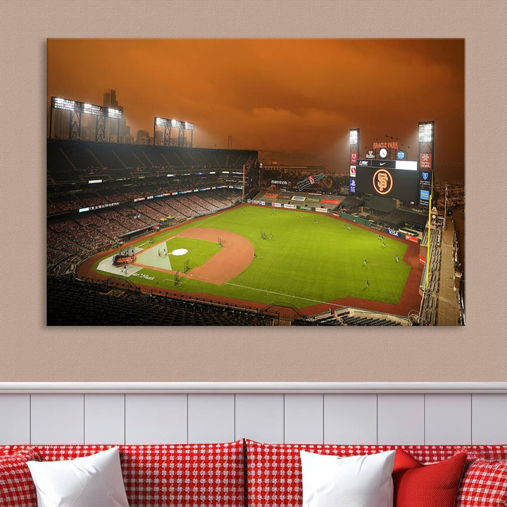 Oracle Park Stadium Wall Art Canvas Print