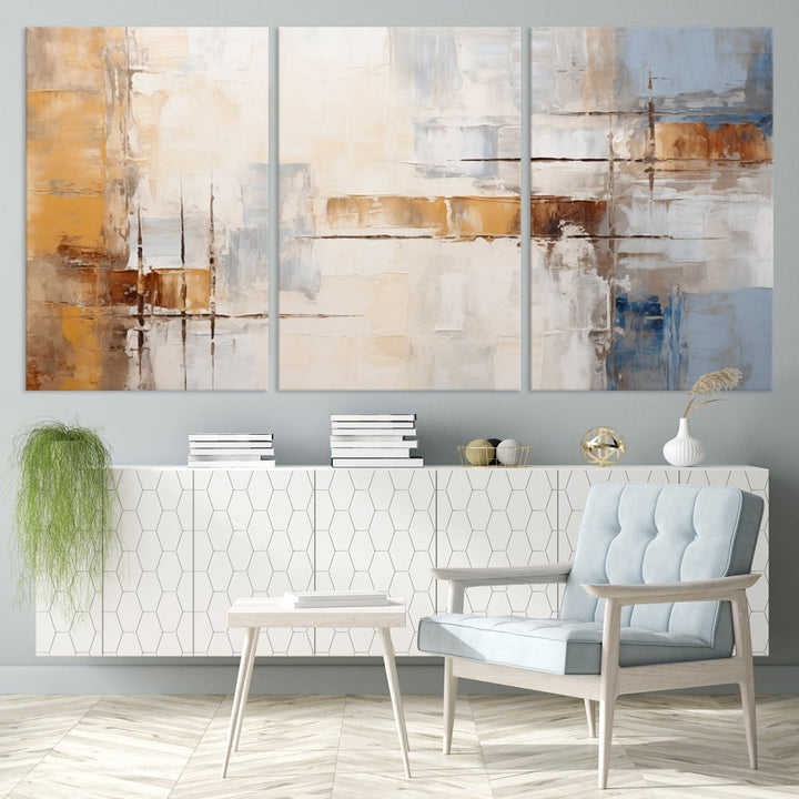 Pastel Abstract Multi Panel Wall Art Canvas Print