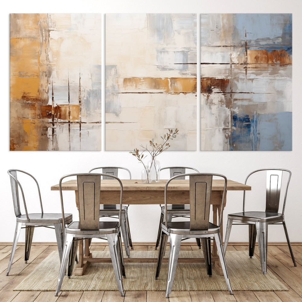 Pastel Abstract Multi Panel Wall Art Canvas Print