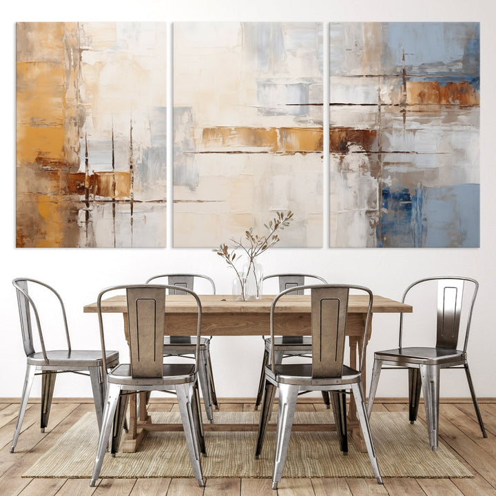 Pastel Abstract Multi Panel Wall Art Canvas Print