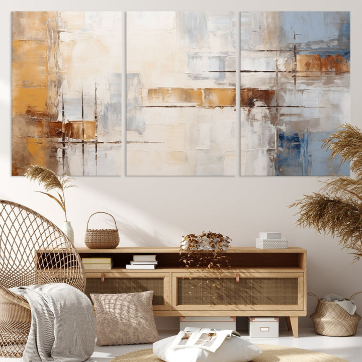 Pastel Abstract Multi Panel Wall Art Canvas Print