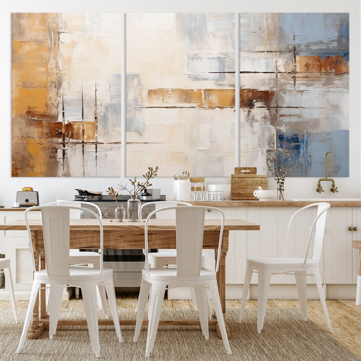 Pastel Abstract Multi Panel Wall Art Canvas Print