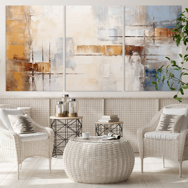 Pastel Abstract Multi Panel Wall Art Canvas Print