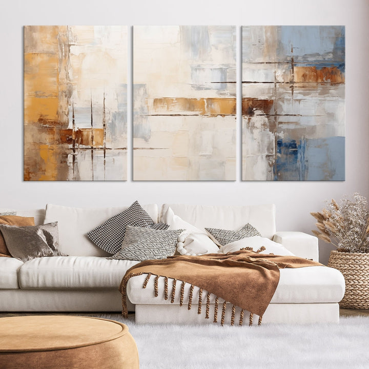 Pastel Abstract Multi Panel Wall Art Canvas Print