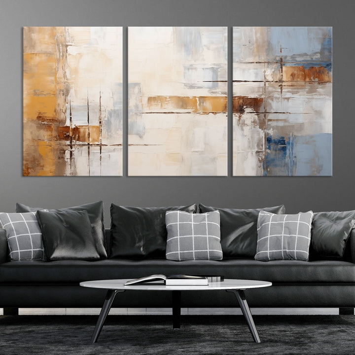 Pastel Abstract Multi Panel Wall Art Canvas Print