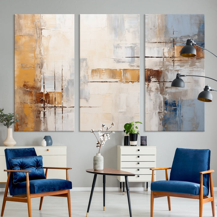 Pastel Abstract Multi Panel Wall Art Canvas Print