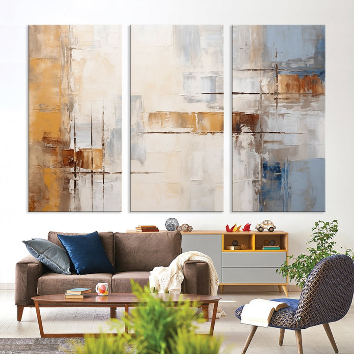 Pastel Abstract Multi Panel Wall Art Canvas Print