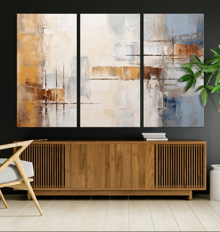 Pastel Abstract Multi Panel Wall Art Canvas Print