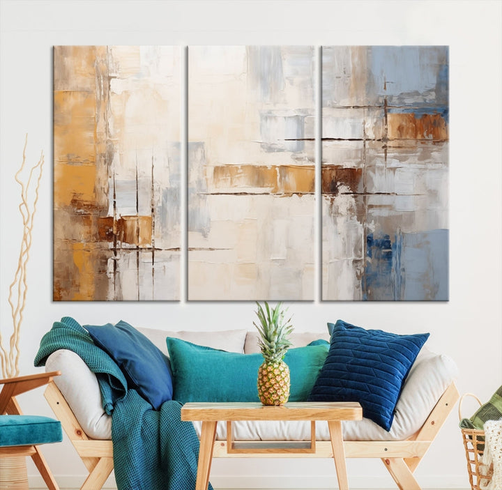 Pastel Abstract Multi Panel Wall Art Canvas Print