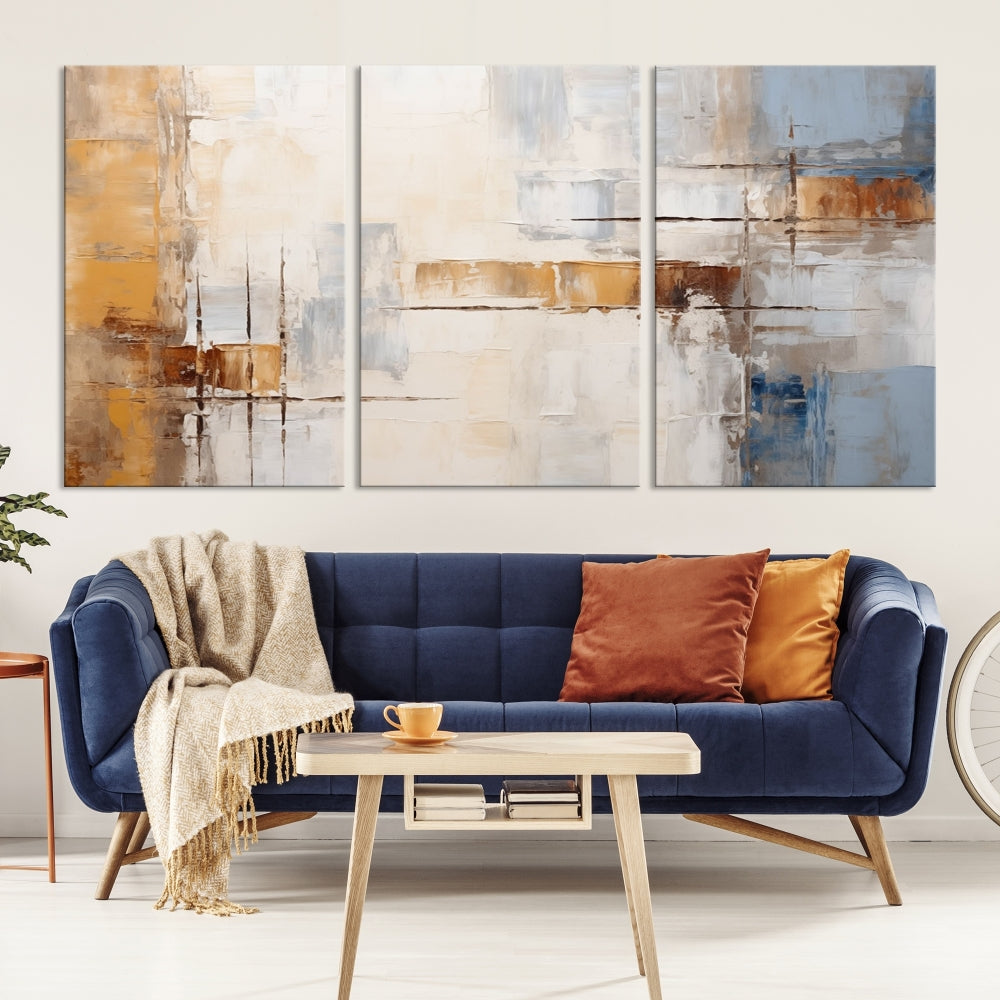 Pastel Abstract Multi Panel Wall Art Canvas Print