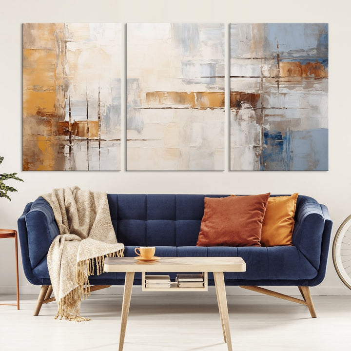 Pastel Abstract Multi Panel Wall Art Canvas Print