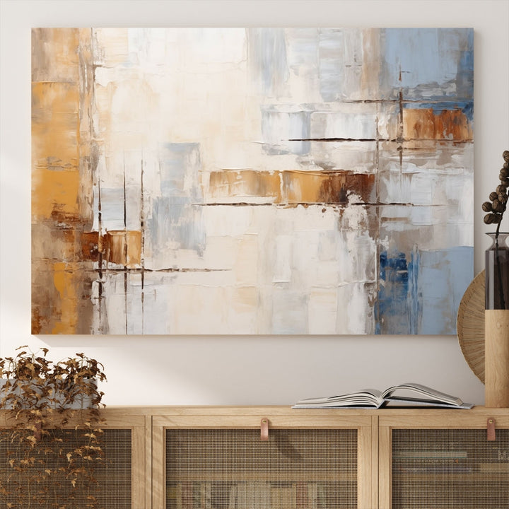 Pastel Abstract Multi Panel Wall Art Canvas Print