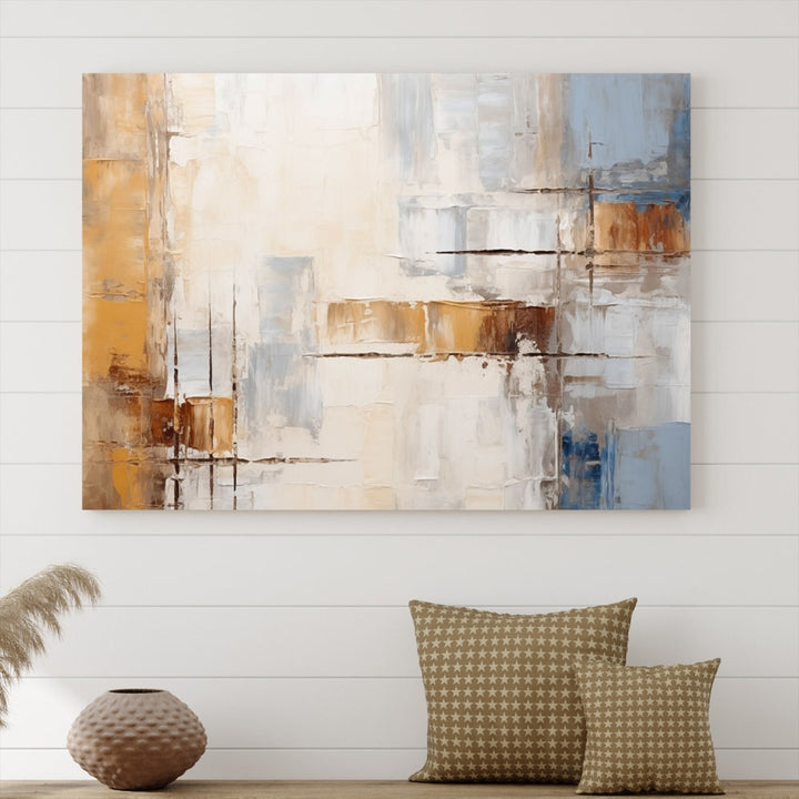 Pastel Abstract Multi Panel Wall Art Canvas Print