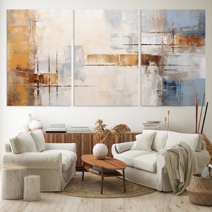 Pastel Abstract Multi Panel Wall Art Canvas Print