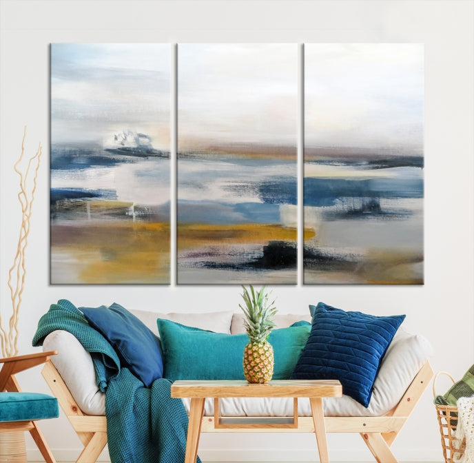 Pastel Abstract Painting Canvas Wall Art Giclee Print for Living Room Decor