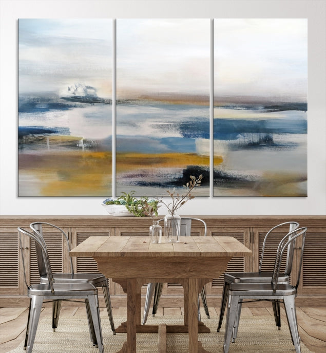 Pastel Abstract Painting Canvas Wall Art Giclee Print for Living Room Decor