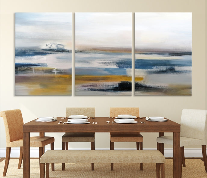 Pastel Abstract Painting Canvas Wall Art Giclee Print for Living Room Decor