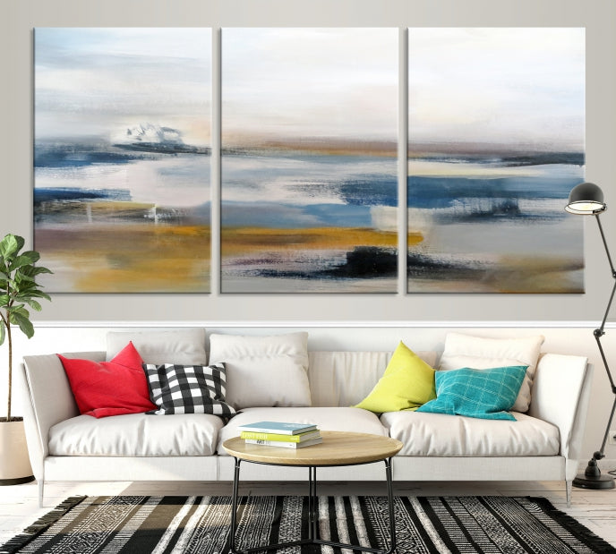 Pastel Abstract Painting Canvas Wall Art Giclee Print for Living Room Decor