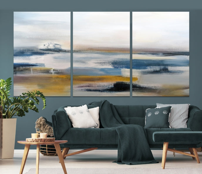 Pastel Abstract Painting Canvas Wall Art Giclee Print for Living Room Decor