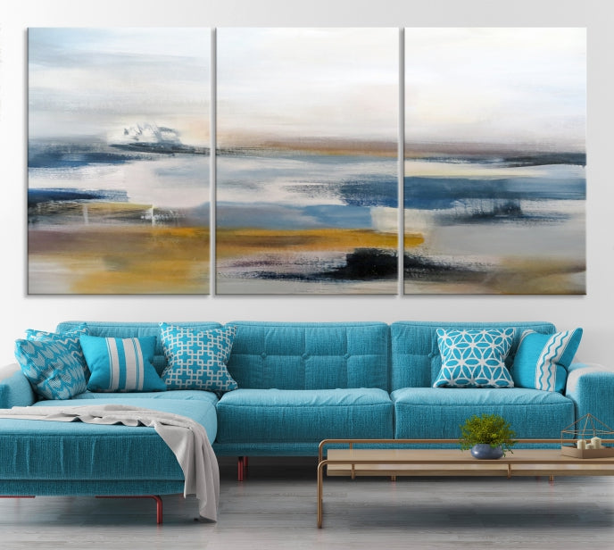 Pastel Abstract Painting Canvas Wall Art Giclee Print for Living Room Decor