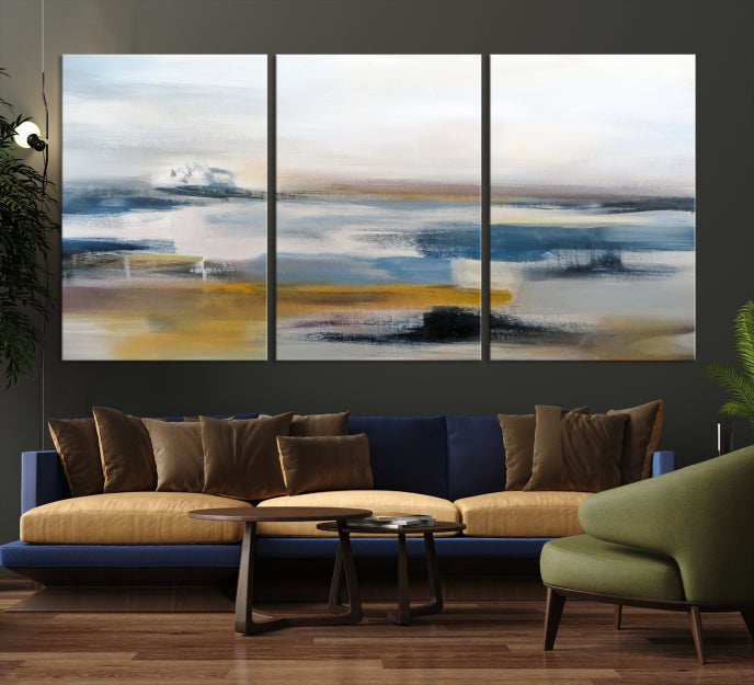 Pastel Abstract Painting Canvas Wall Art Giclee Print for Living Room Decor