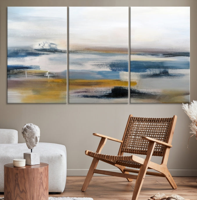 Pastel Abstract Painting Canvas Wall Art Giclee Print for Living Room Decor