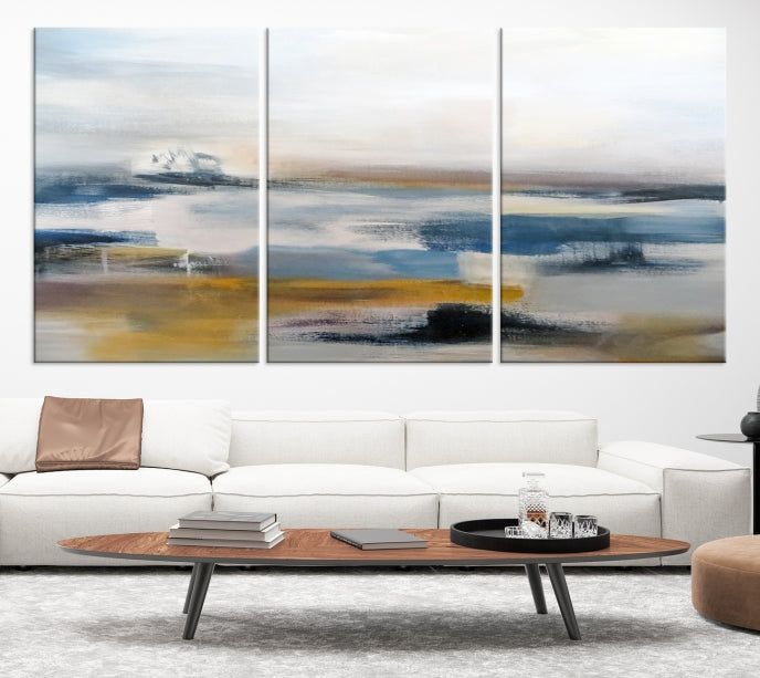 Pastel Abstract Painting Canvas Wall Art Giclee Print for Living Room Decor