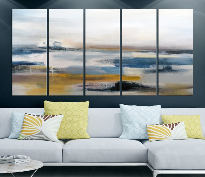 Pastel Abstract Painting Canvas Wall Art Giclee Print for Living Room Decor