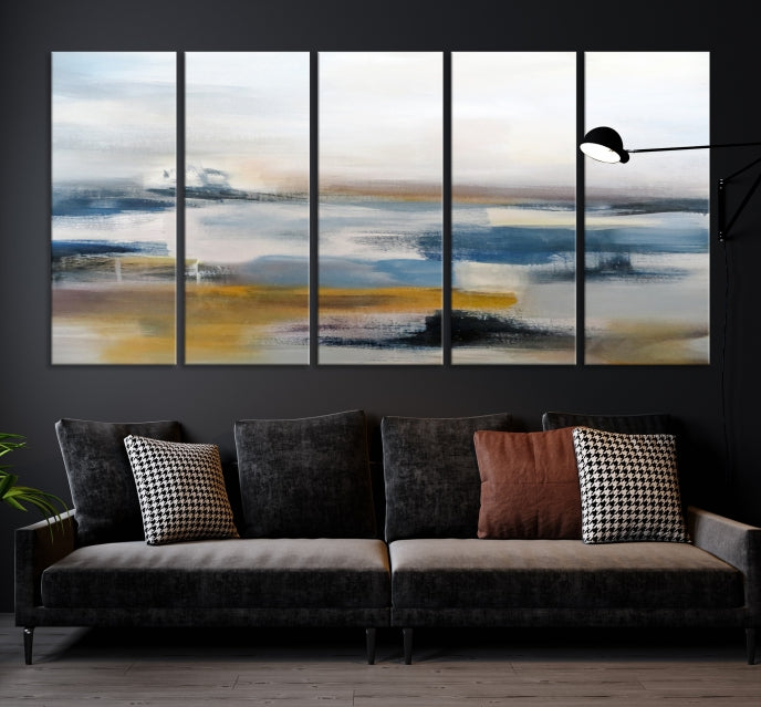 Pastel Abstract Painting Canvas Wall Art Giclee Print for Living Room Decor