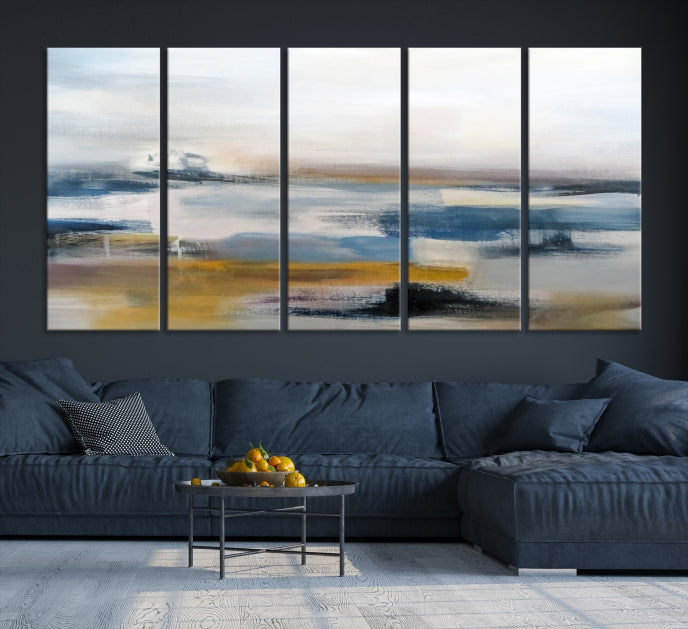 Pastel Abstract Painting Canvas Wall Art Giclee Print for Living Room Decor