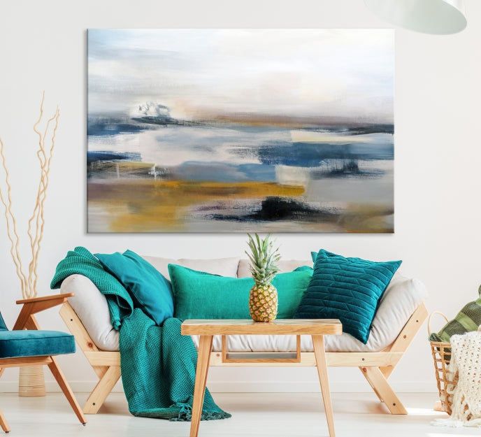 Pastel Abstract Painting Canvas Wall Art Giclee Print for Living Room Decor