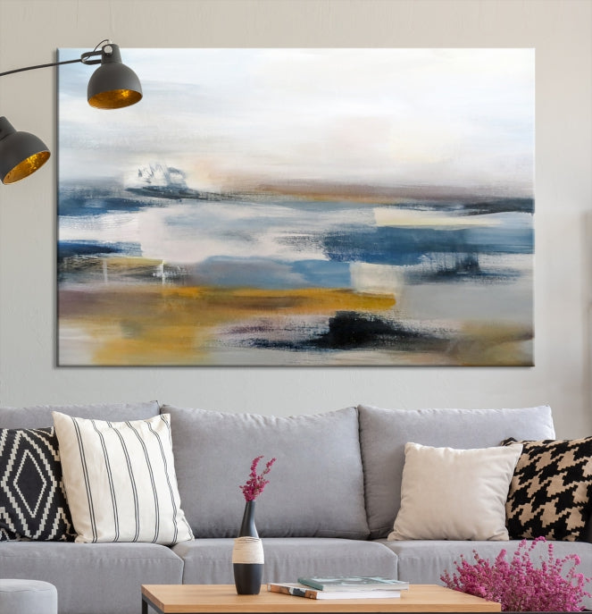 Pastel Abstract Painting Canvas Wall Art Giclee Print for Living Room Decor