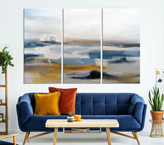 Pastel Abstract Painting Canvas Wall Art Giclee Print for Living Room Decor