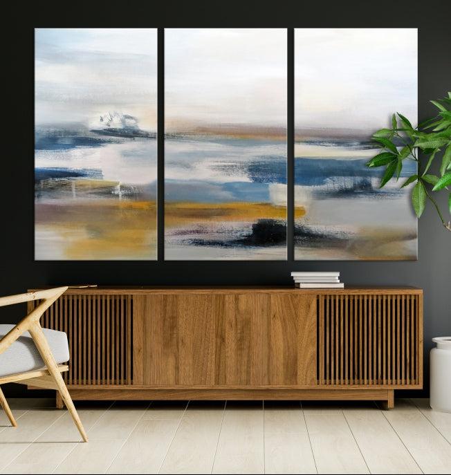 Pastel Abstract Painting Canvas Wall Art Giclee Print for Living Room Decor