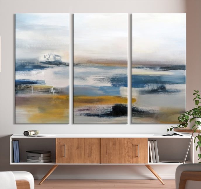 Pastel Abstract Painting Canvas Wall Art Giclee Print for Living Room Decor